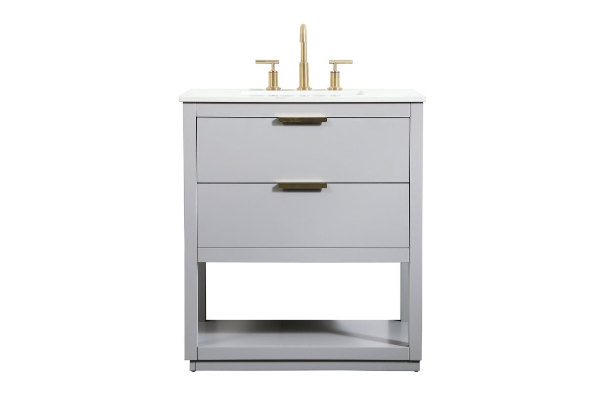 VF19230GR 30" Single Bathroom Vanity in Grey