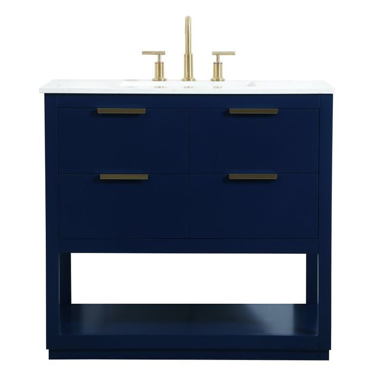 VF19236BL 36" Single Bathroom Vanity in Blue