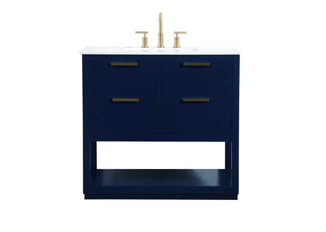 VF19236BL 36" Single Bathroom Vanity in Blue