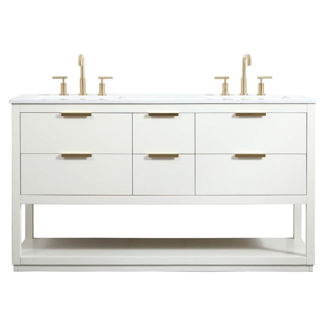 VF19260DWH 60" Single Bathroom Vanity in White