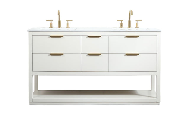 VF19260DWH 60" Single Bathroom Vanity in White