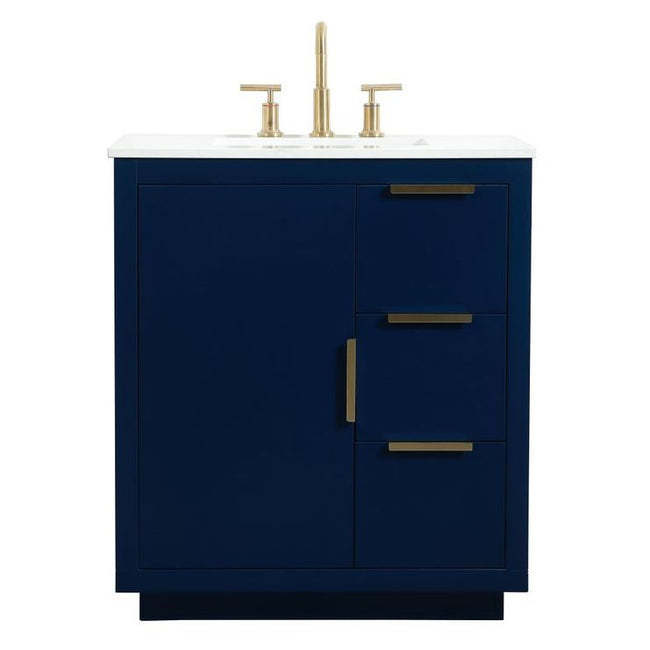 VF19430BL 30" Single Bathroom Vanity in Blue