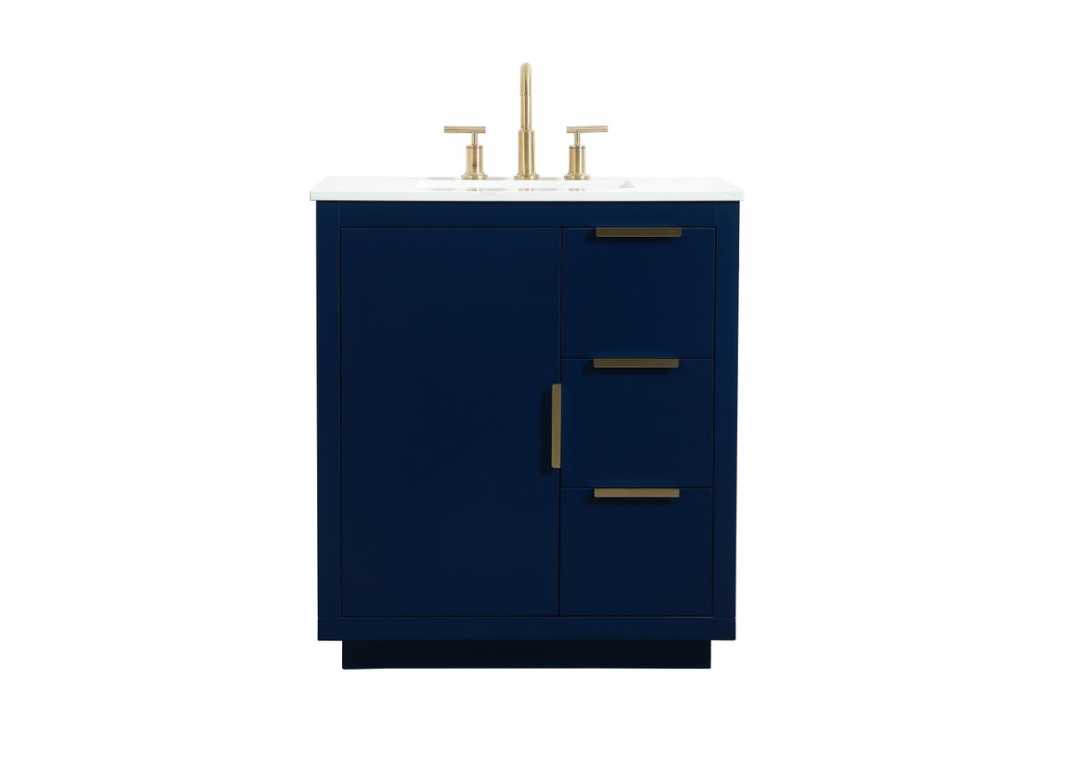 VF19430BL 30" Single Bathroom Vanity in Blue