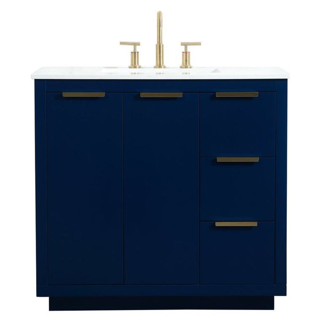 VF19436BL 36" Single Bathroom Vanity in Blue