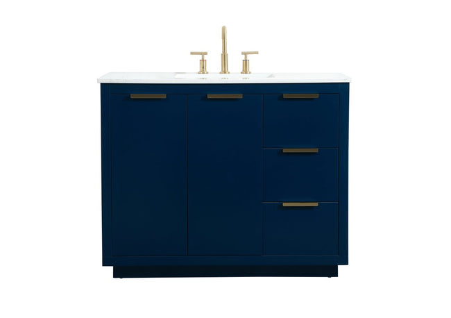 VF19442BL 42" Single Bathroom Vanity in Blue