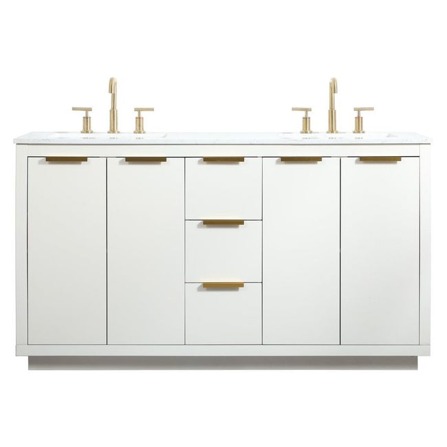 VF19460DWH 60" Double Bathroom Vanity in White