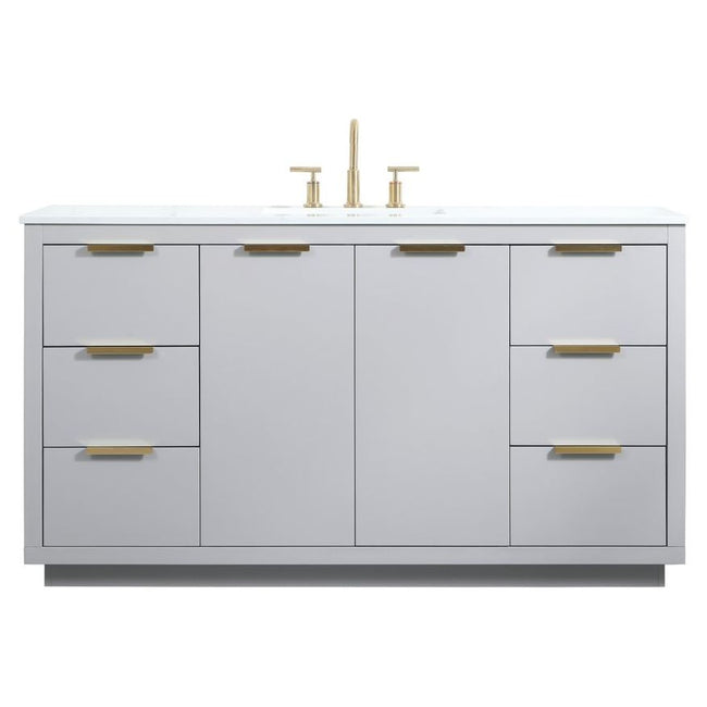 VF19460GR 60" Single Bathroom Vanity in Grey