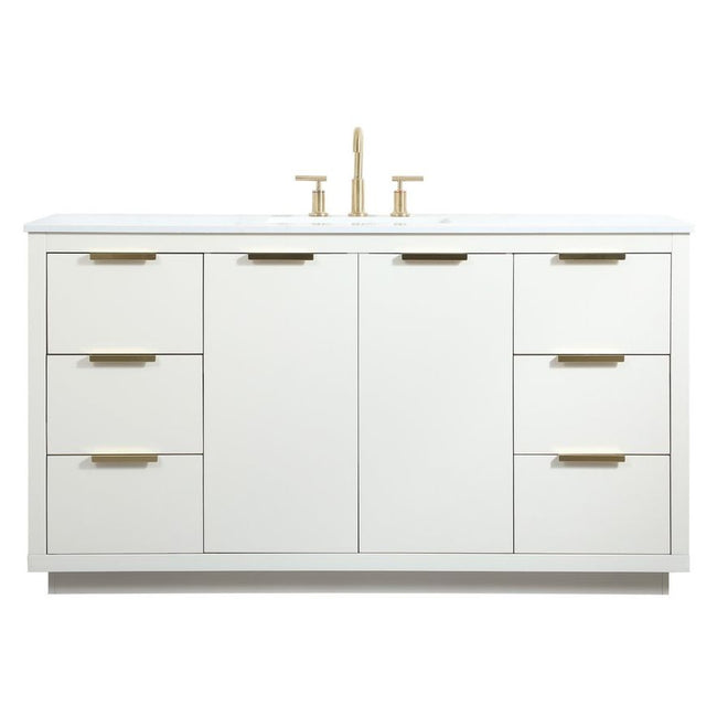 VF19460WH 60" Single Bathroom Vanity in White