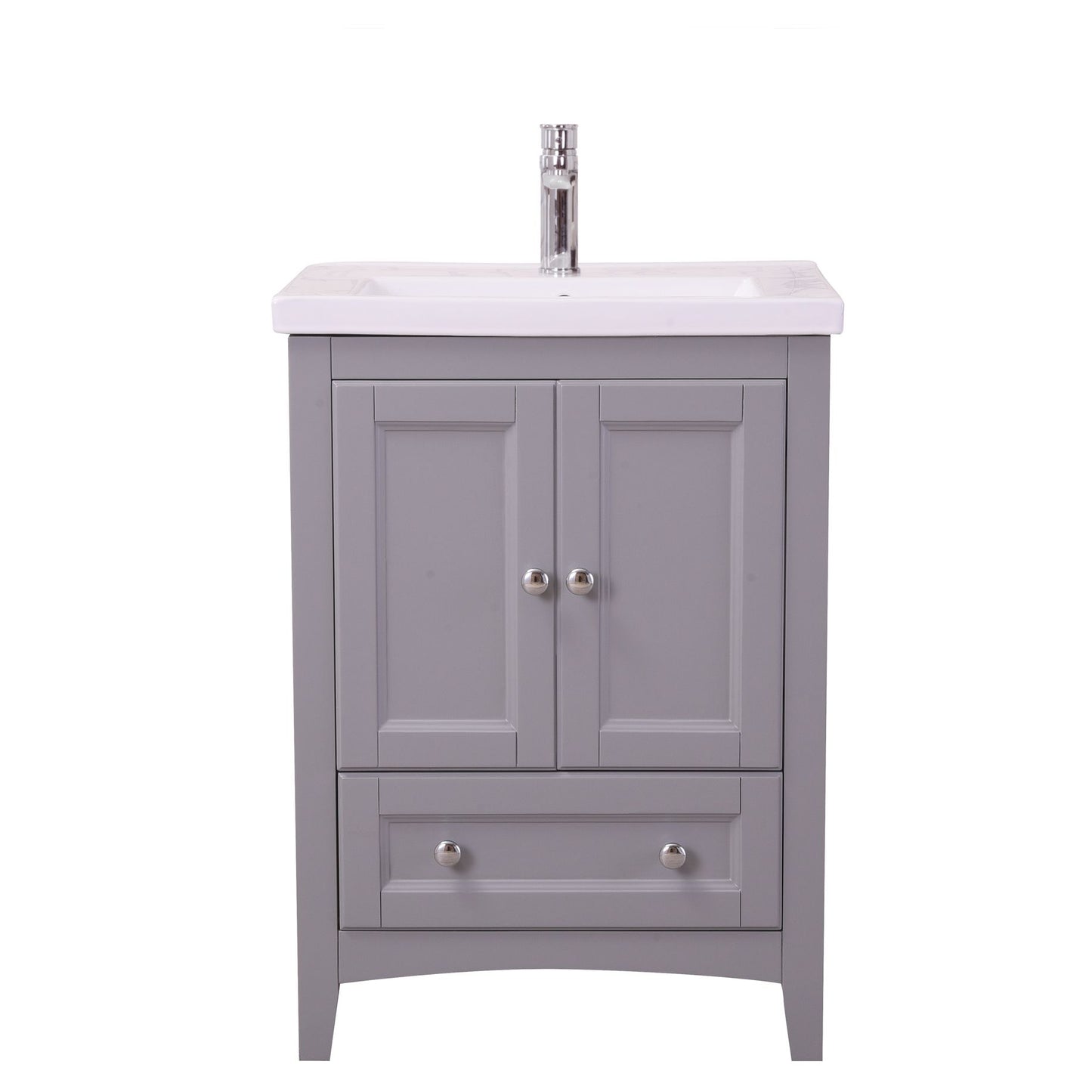VF-2002 24" Single Bathroom Vanity Set in Medium Grey