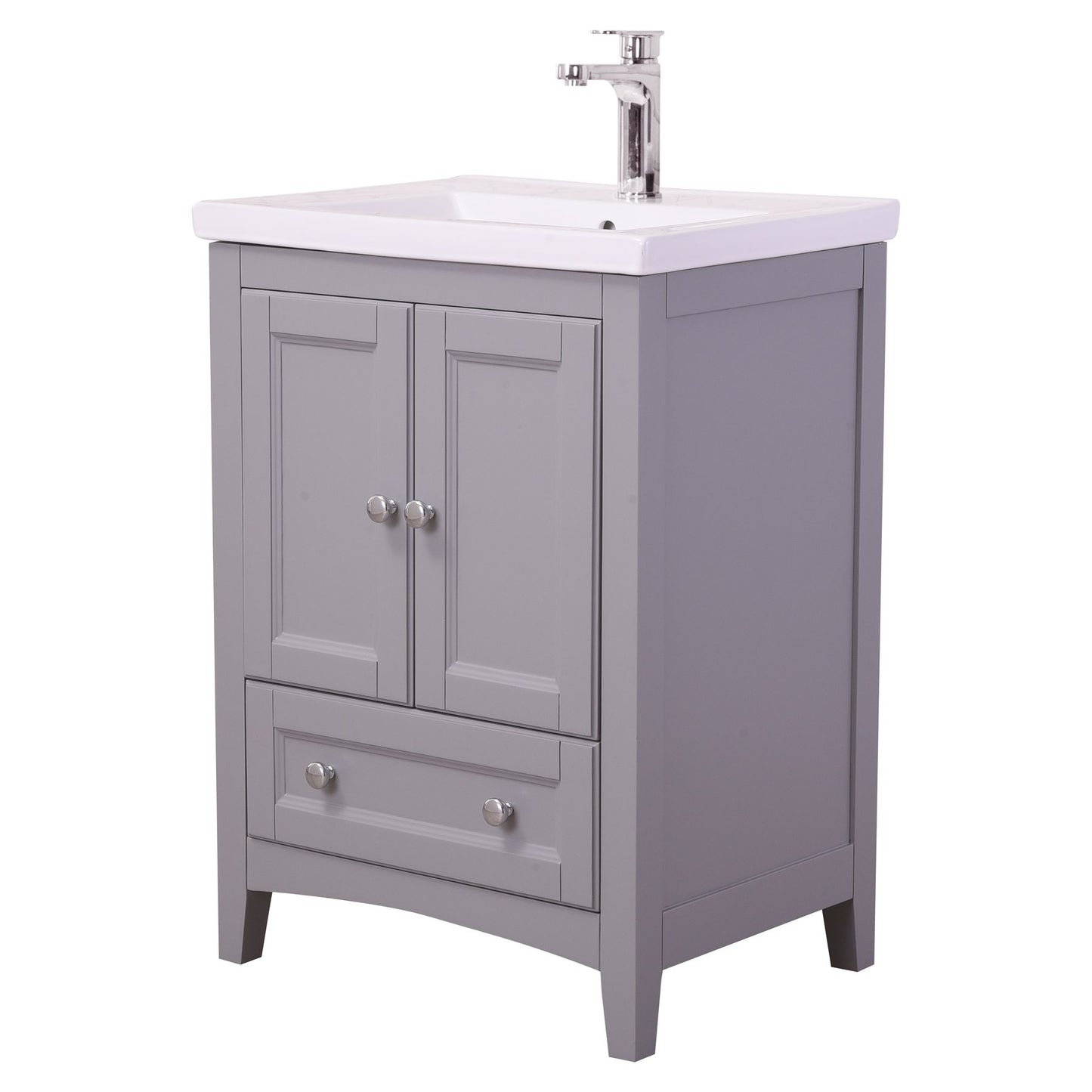 VF-2002 24" Single Bathroom Vanity Set in Medium Grey