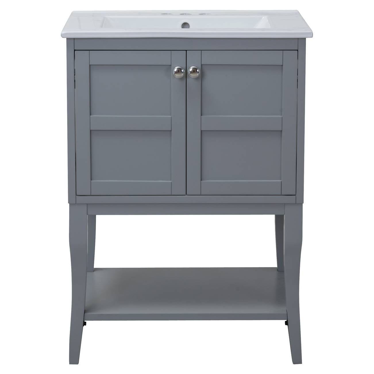 VF2101 24" Single Bathroom Vanity Set in Grey