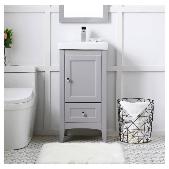 VF2218GR 18" Single Bathroom Vanity Set in Grey