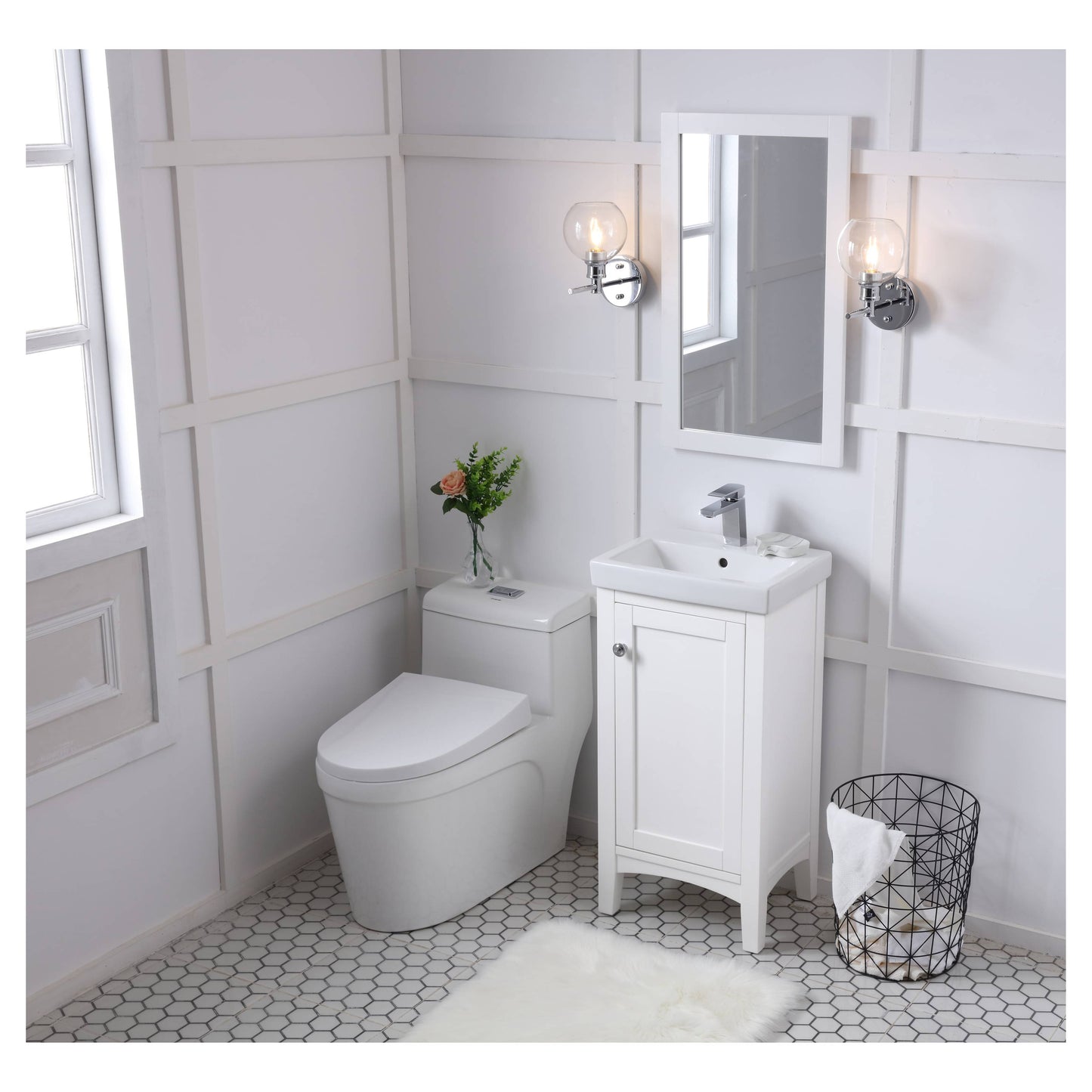VF2318WH 18" Single Bathroom Vanity Set in White