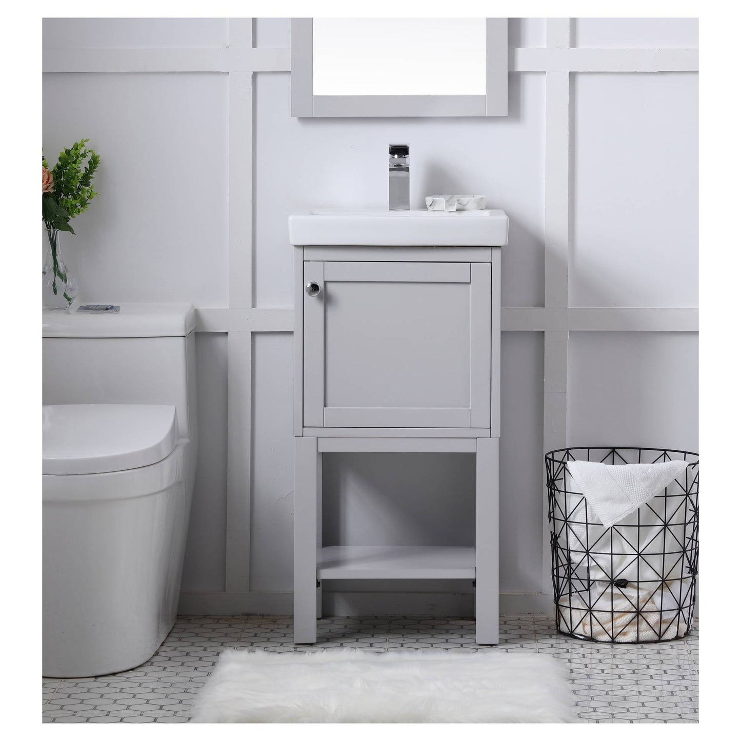 VF2518GR 18" Single Bathroom Vanity Set in Grey