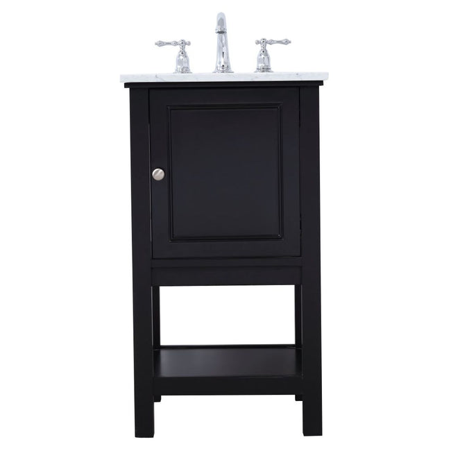 VF27019BK 19" Single Bathroom Vanity Set in Black