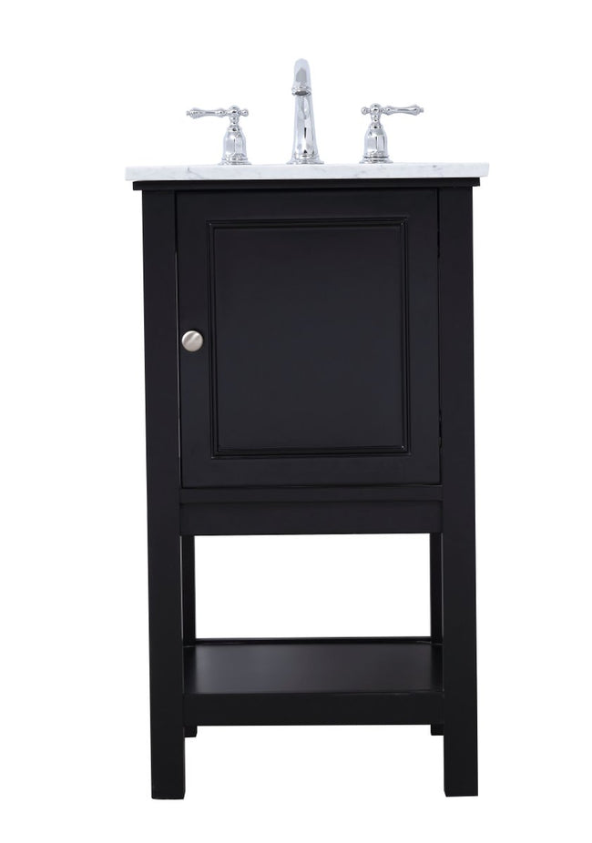 VF27019BK 19" Single Bathroom Vanity Set in Black
