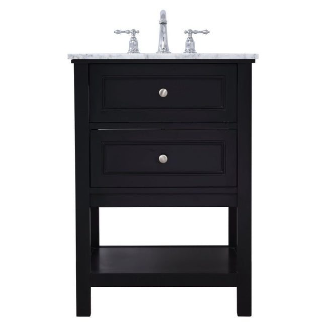 VF27024BK 24" Single Bathroom Vanity Set in Black