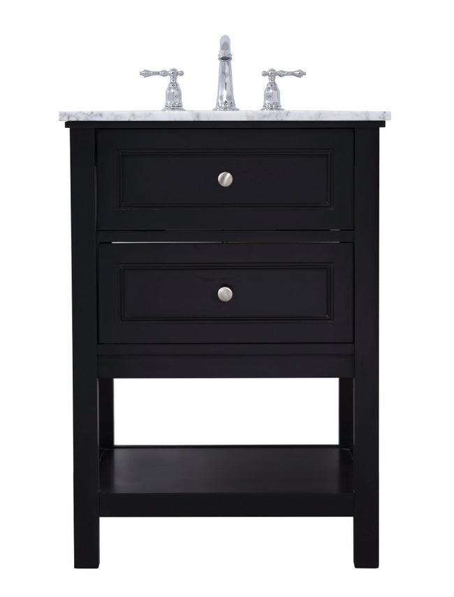 VF27024BK 24" Single Bathroom Vanity Set in Black