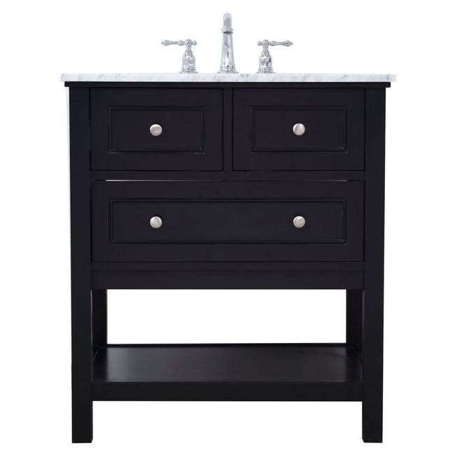 VF27030BK 30" Single Bathroom Vanity Set in Black