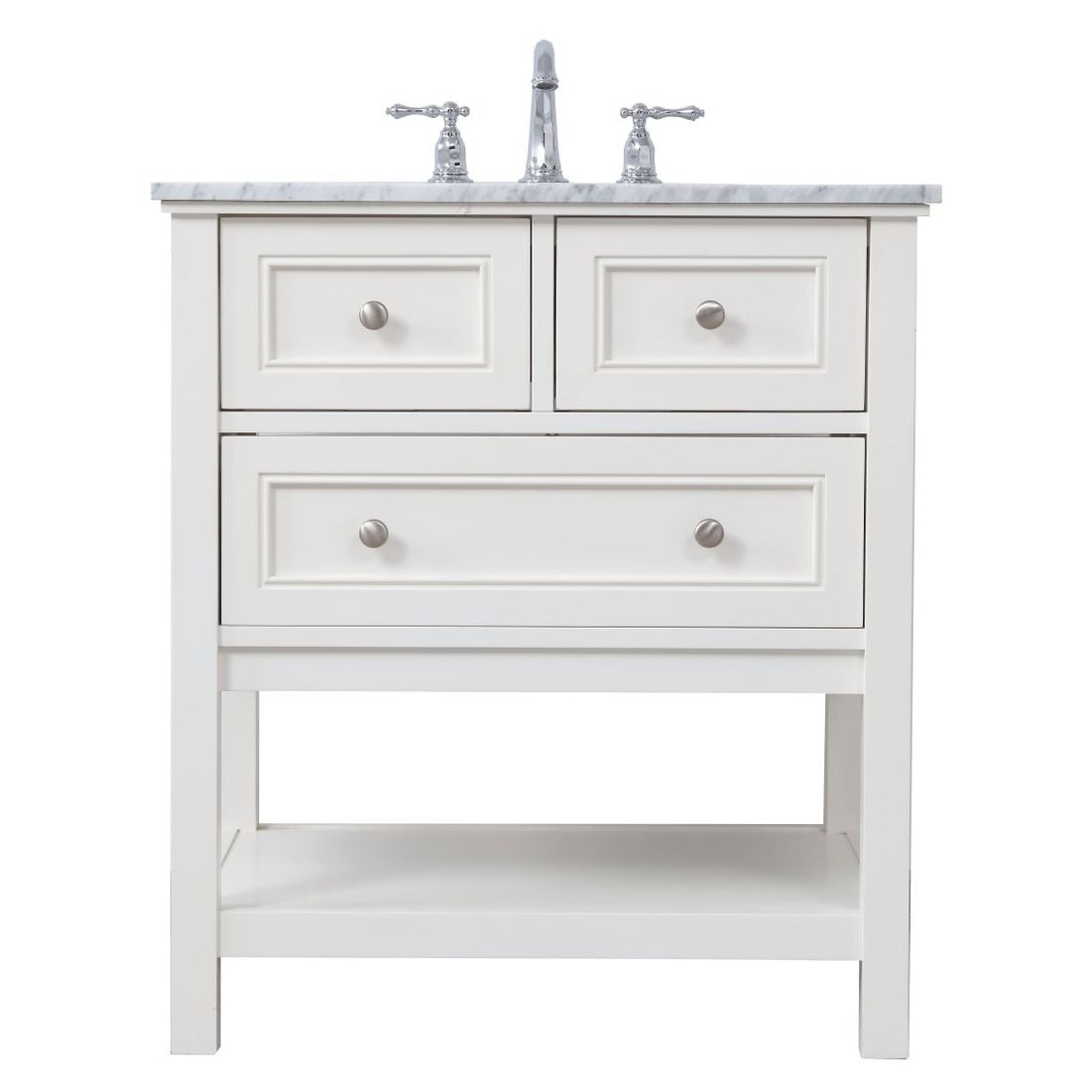 VF27030WH 30" Single Bathroom Vanity Set in White