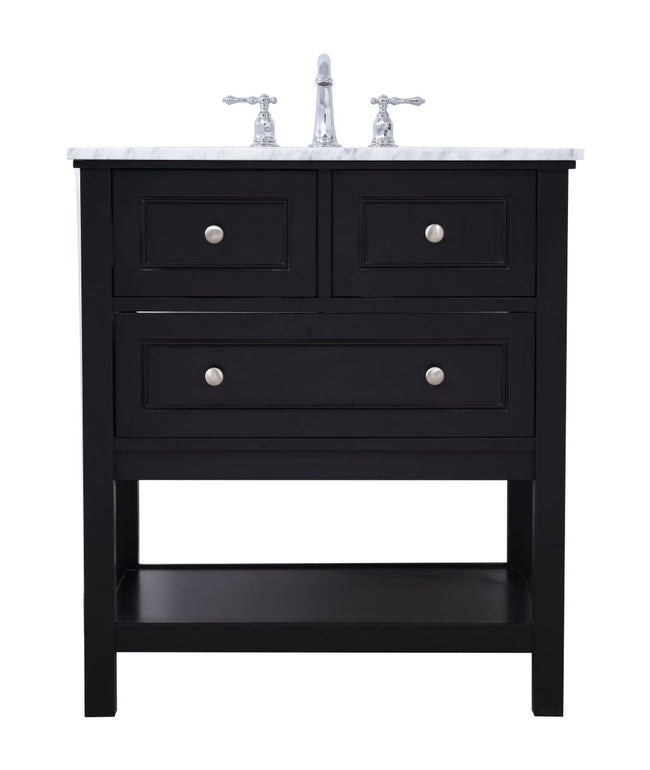 VF27030BK 30" Single Bathroom Vanity Set in Black