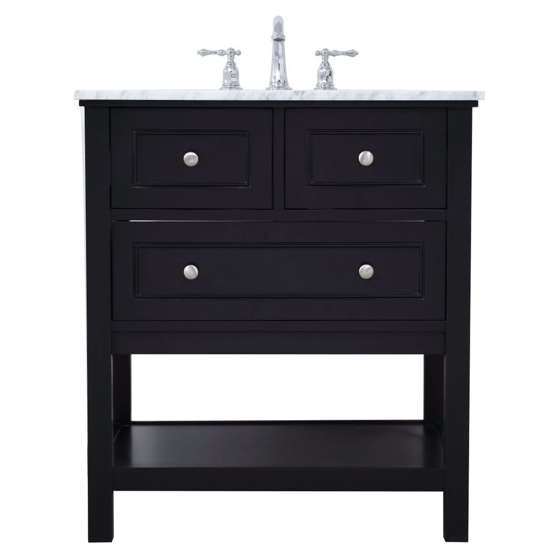 VF27030BK 30" Single Bathroom Vanity Set in Black