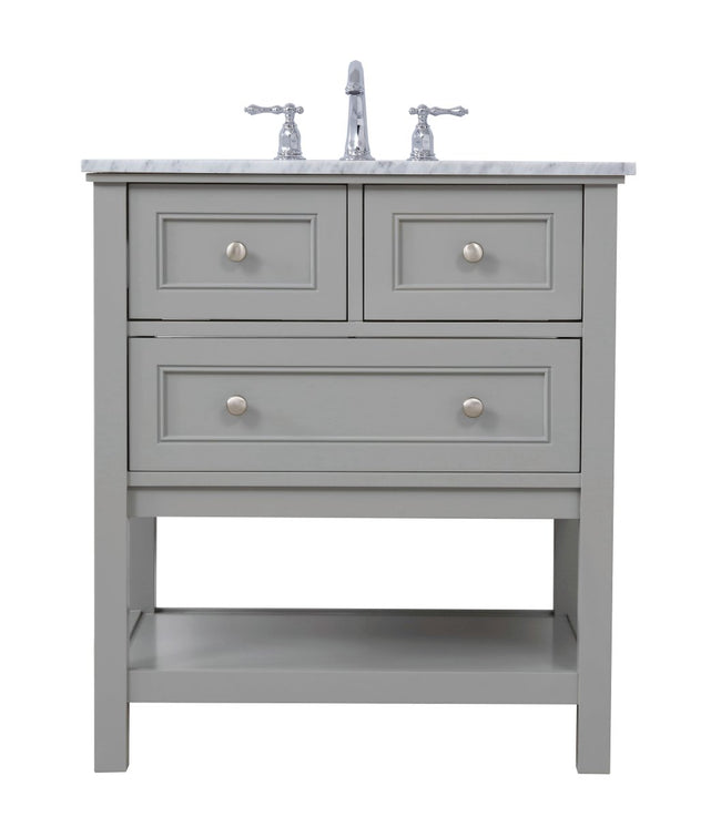 VF27030GR 30" Single Bathroom Vanity Set in Grey
