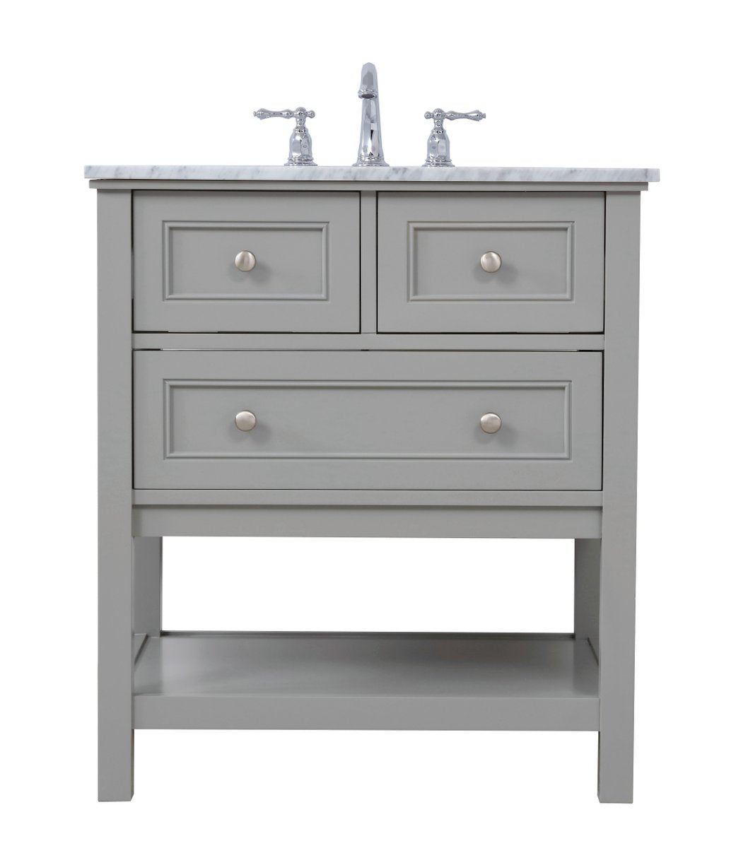 VF27030GR 30" Single Bathroom Vanity Set in Grey