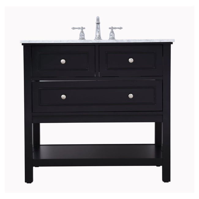 VF27036BK 36" Single Bathroom Vanity Set in Black