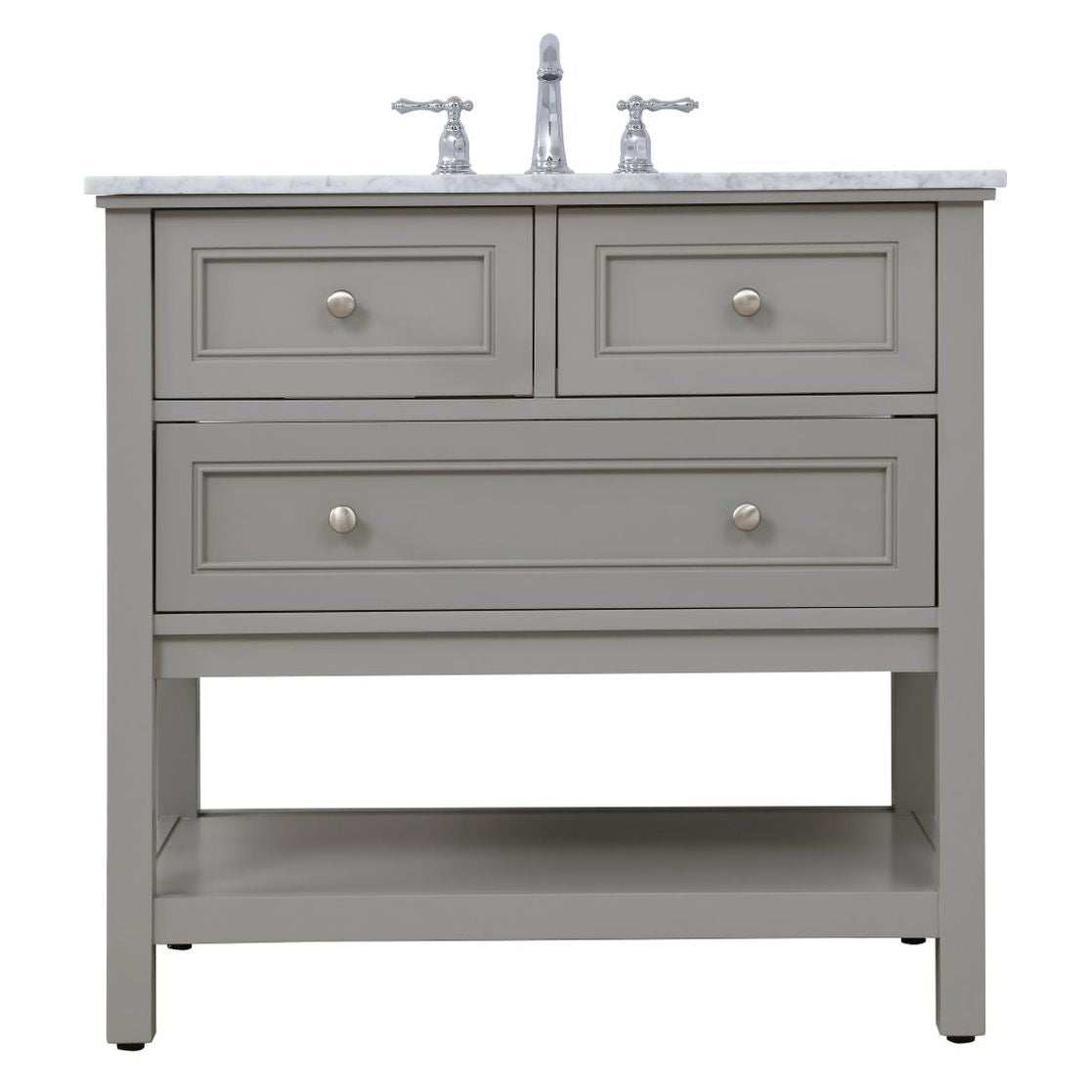 VF27036GR 36" Single Bathroom Vanity Set in Grey