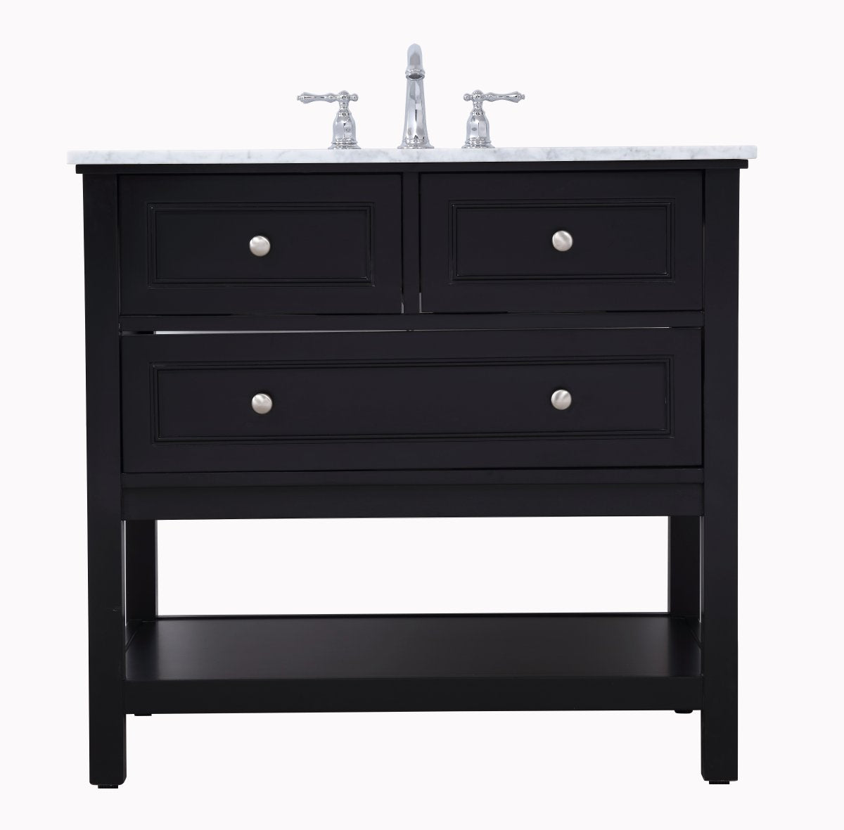 VF27036BK 36" Single Bathroom Vanity Set in Black