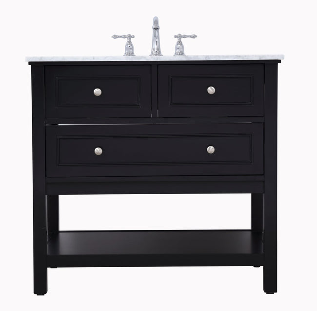 VF27036BK 36" Single Bathroom Vanity Set in Black