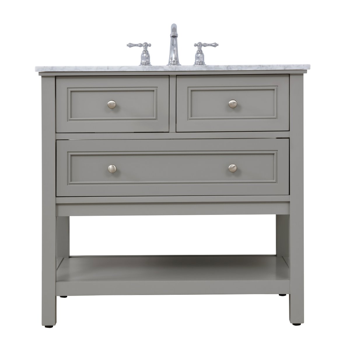 VF27036GR 36" Single Bathroom Vanity Set in Grey