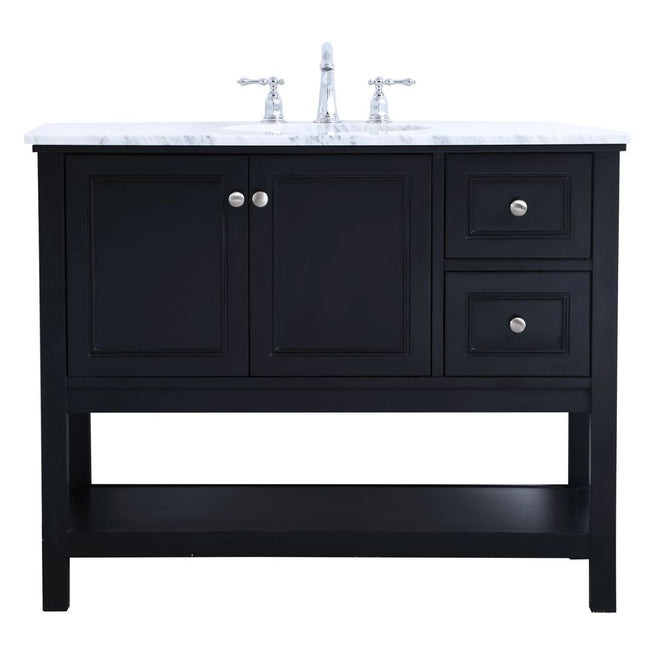 VF27042BK 42" Single Bathroom Vanity Set in Black