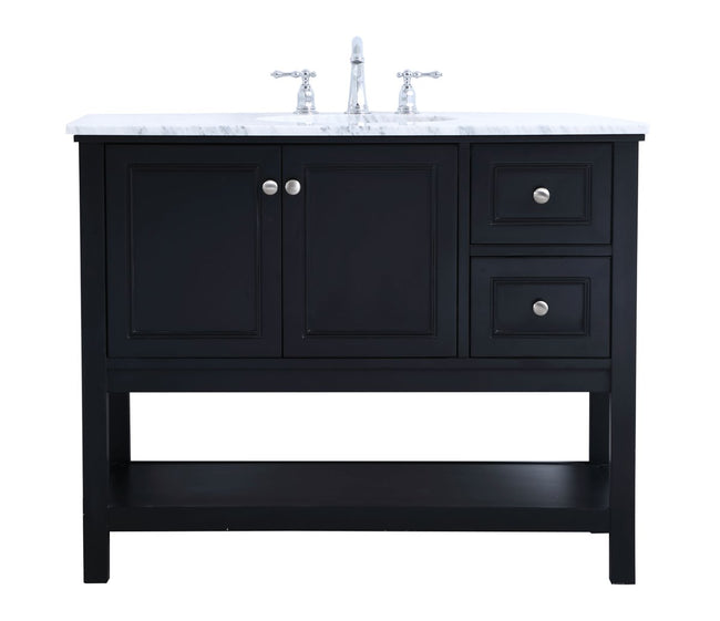 VF27042BK 42" Single Bathroom Vanity Set in Black