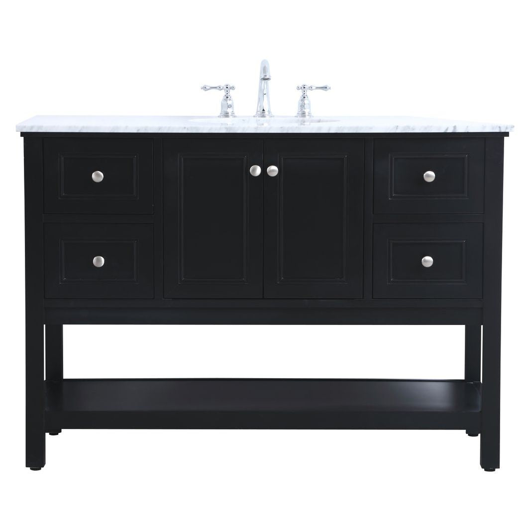 VF27048BK 48" Single Bathroom Vanity Set in Black