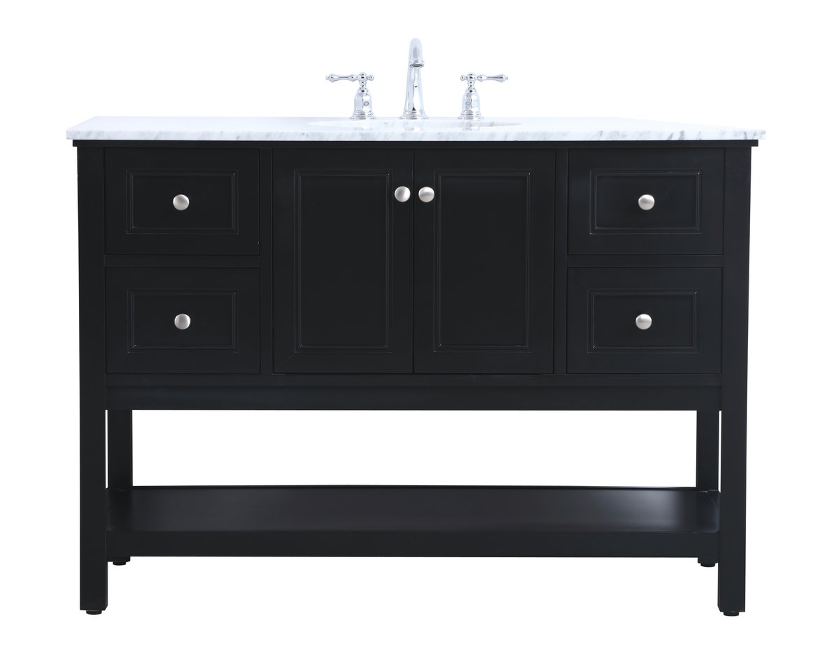 VF27048BK 48" Single Bathroom Vanity Set in Black