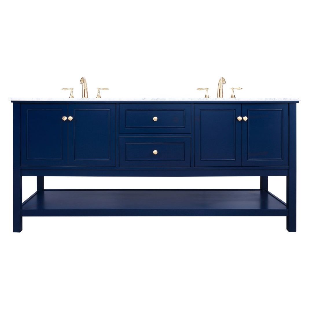 VF27072DBL 72" Single Bathroom Vanity in Blue
