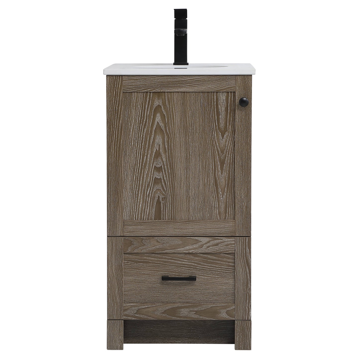 VF2818WO 18" Single Bathroom Vanity in Weathered Oak