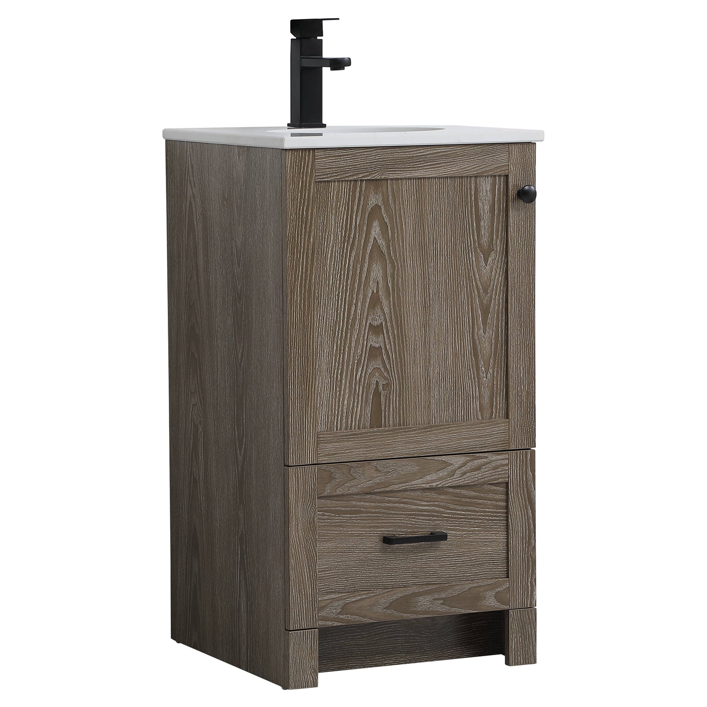 VF2818WO 18" Single Bathroom Vanity in Weathered Oak