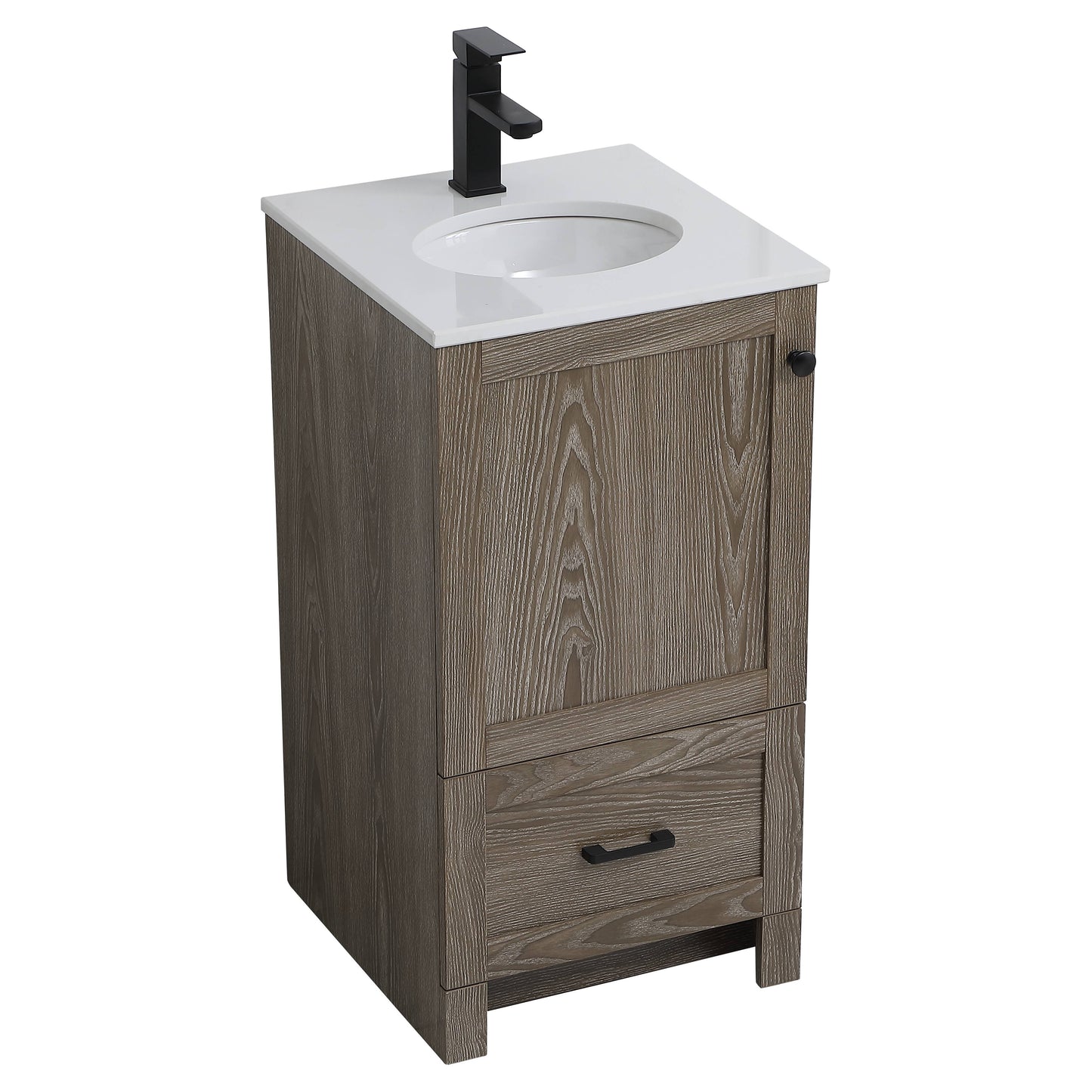 VF2818WO 18" Single Bathroom Vanity in Weathered Oak