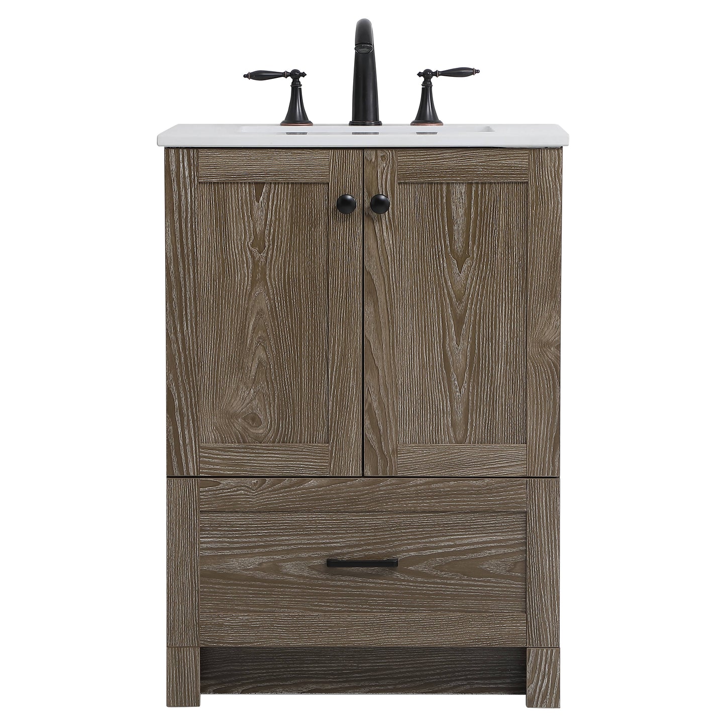 VF2824WO 24" Single Bathroom Vanity in Weathered Oak