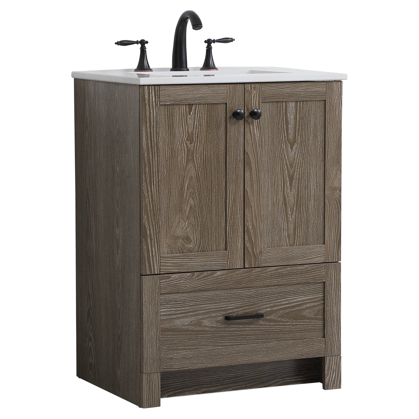 VF2824WO 24" Single Bathroom Vanity in Weathered Oak