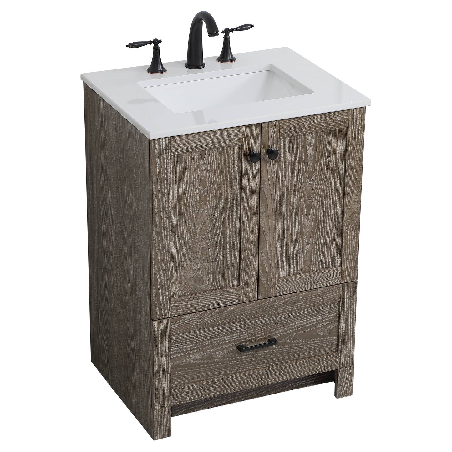 VF2824WO 24" Single Bathroom Vanity in Weathered Oak