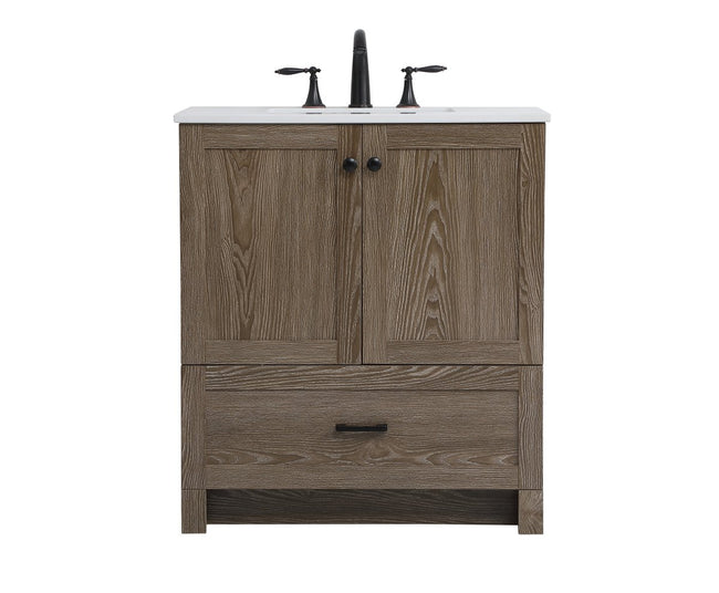 VF2830WO 30" Single Bathroom Vanity in Weathered Oak