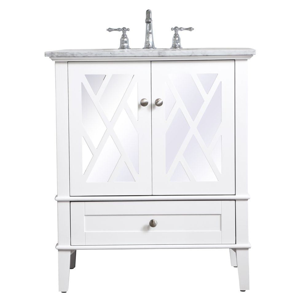 VF30230WH 30" Single Bathroom Vanity Set in White