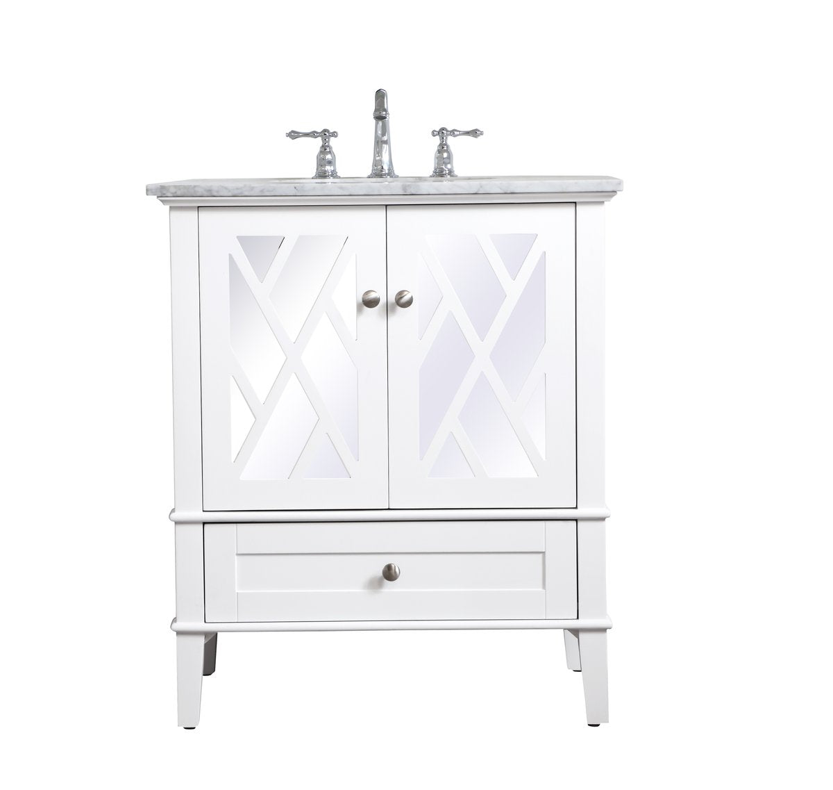 VF30230WH 30" Single Bathroom Vanity Set in White