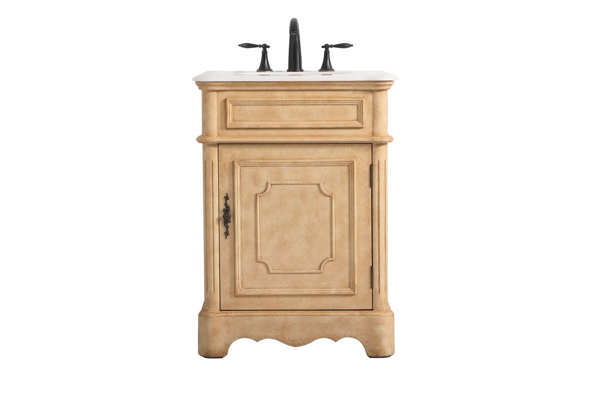 VF30424AB 24" Single Bathroom Vanity in Antique Beige