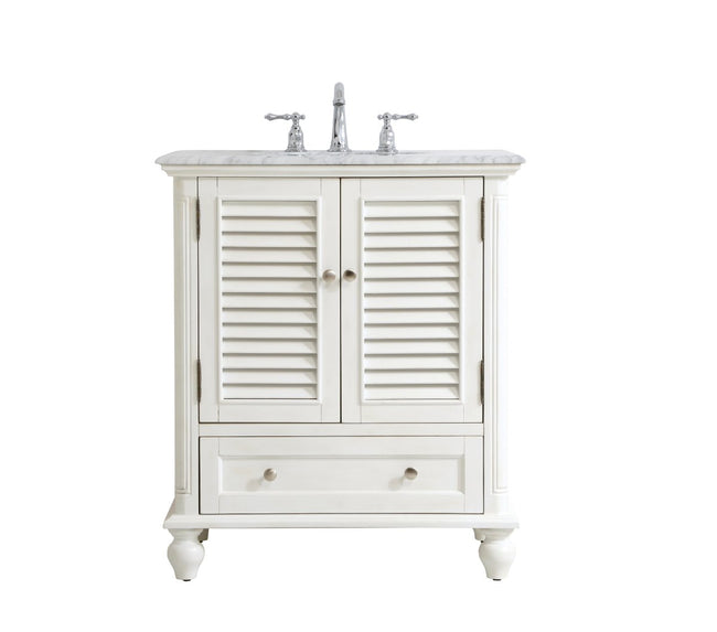 VF30530AW 30" Single Bathroom Vanity in Antique White