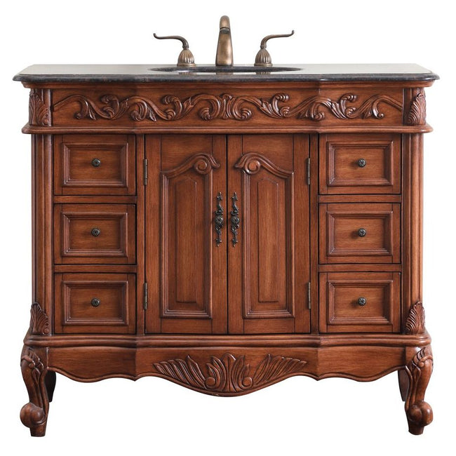 VF38842TK 42" Single Bathroom Vanity Set in Teak